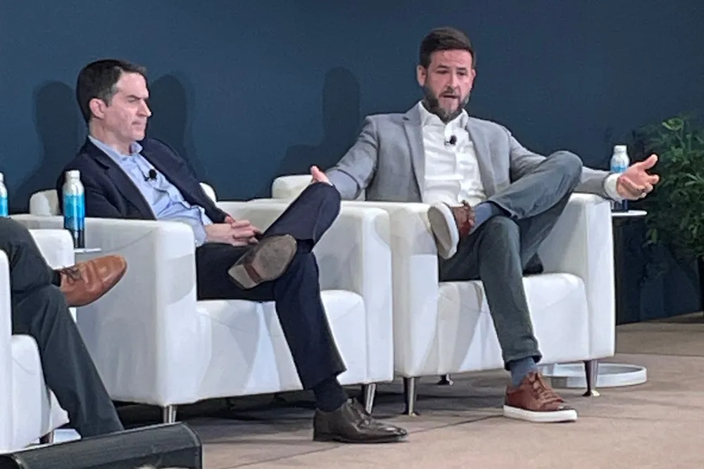 (l-r) Michael Catanzaro, CEO of Republican lobbying firm CGCN, and Colin Hayes, founding partner of Washington lobbying firm Lot Sixteen