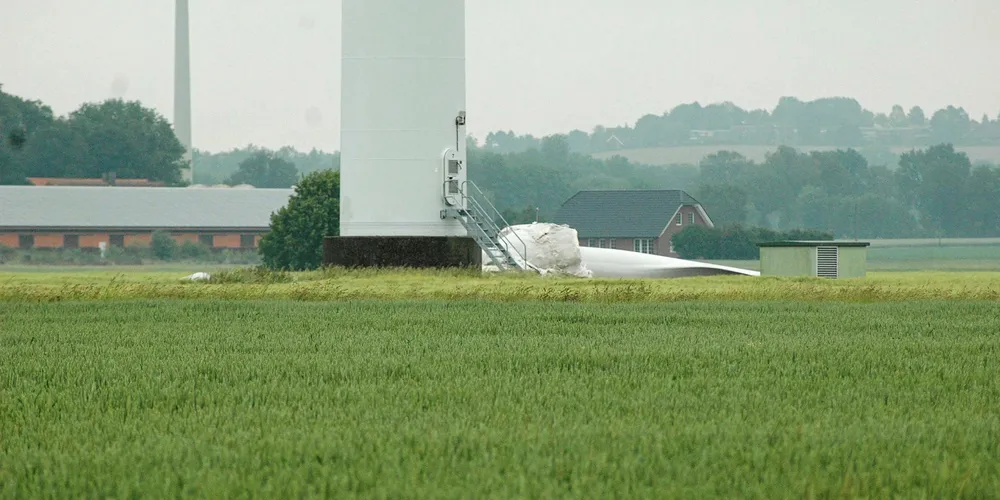 Collapsed turbine in Altenberge, Germany