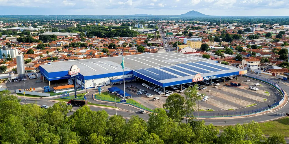 A rooftop array at a GreenYellow depot in Mato Grosso, central Brazil