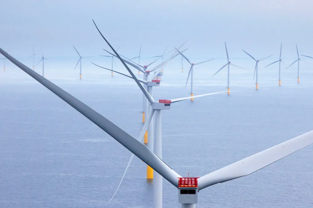 Fastsettelse av utredningsprogram er neste steg mot utbygging av Sørlige Nordsjø II. Bildet er fra Walney Windfarm i Storbritannia.