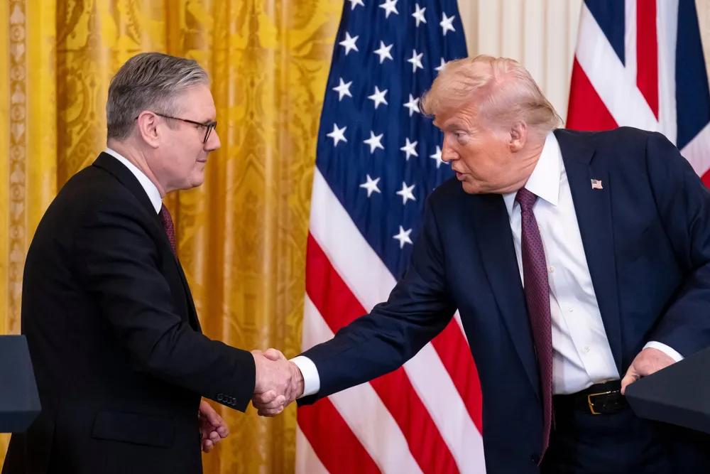 President Donald Trump astatsminister Keir Starmer.