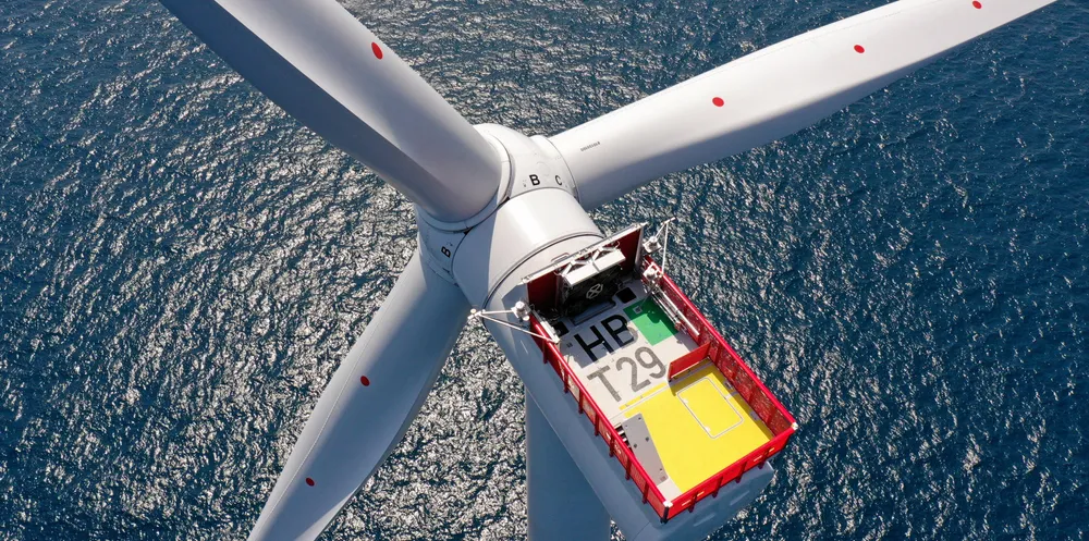 A wind turbine at Hornsea 2.