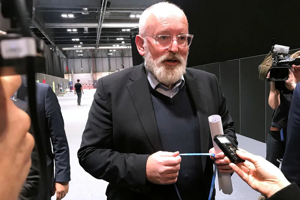 Visepresident i Europakommisjonen Frans Timmermans skal torsdag presentere EUs nye grønne giv på klimamøtet Cop 25 i Madrid.