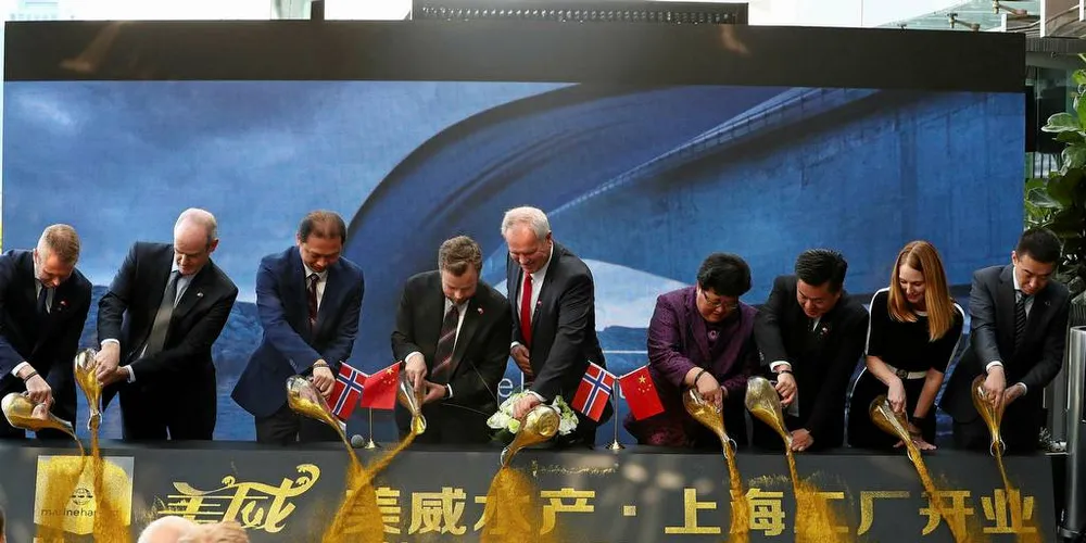 Fra kontrakt-sermonien i ShanghaiFoto: Pressefoto
