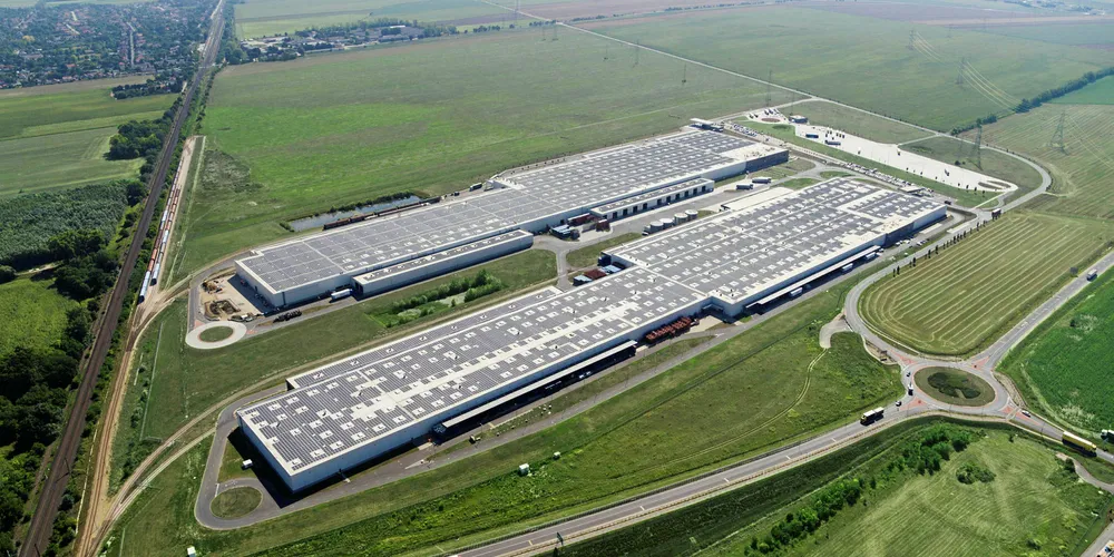 PV rooftop array on top of carmaker Audi's Györ site in Hungary
