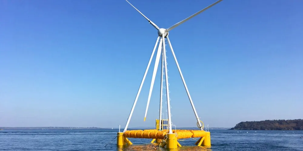 Part-scale EoLink floating wind unit off France