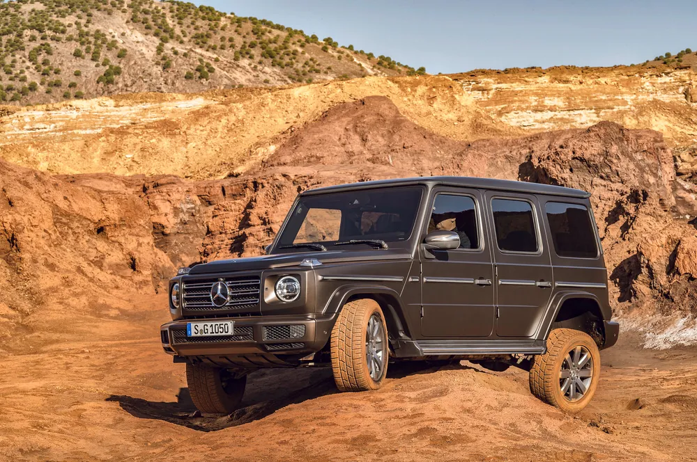I mai kommer en ny modell av Mercedes G-klasse til Norge, selv om dette utseendet ikke akkurat roper nyhet. Foto: Mercedes-Benz