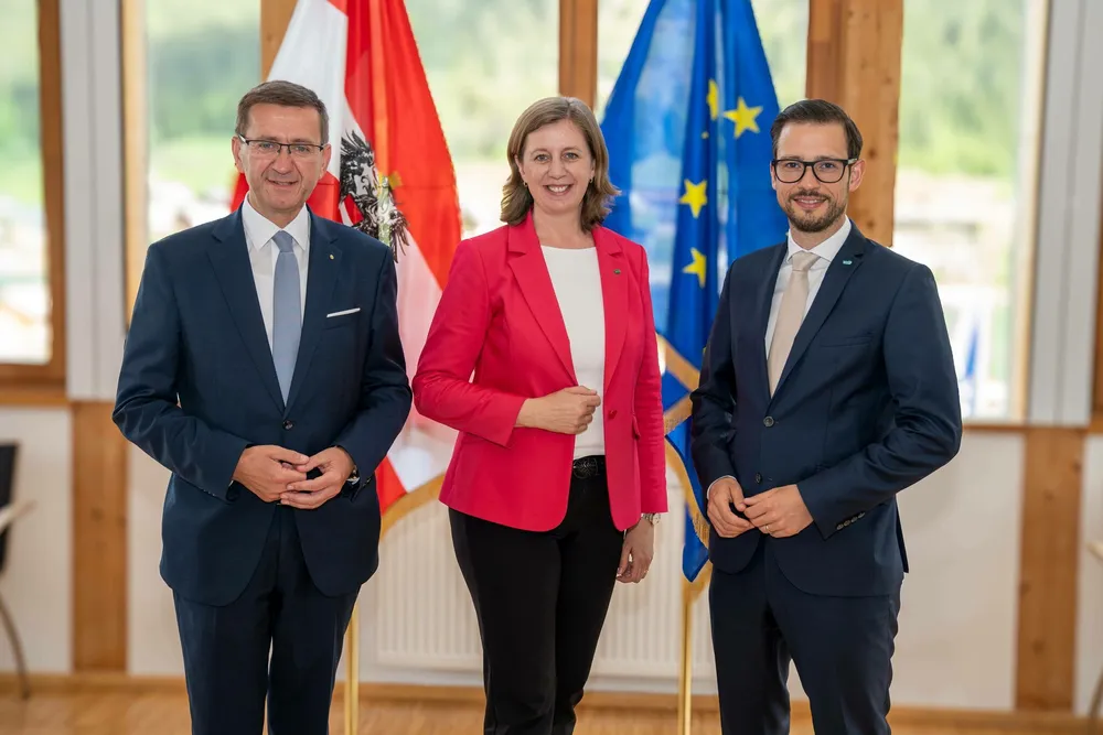 The three state ministers driving the valley's development, (l-r) Upper Austria’s Markus Achleitner, Styria’s Barbara Eibinger-Miedl and Carinthia’s Sebastian Schuschnig.