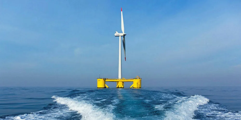 Principle Power’s WindFloat prototype in the Portuguese Atlantic