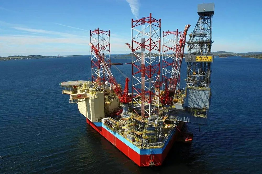 Drilling activity: Maersk Drilling's jack-up Maersk Integrator is currently drilling MOL's Eidsvoll exploration well in the North Sea