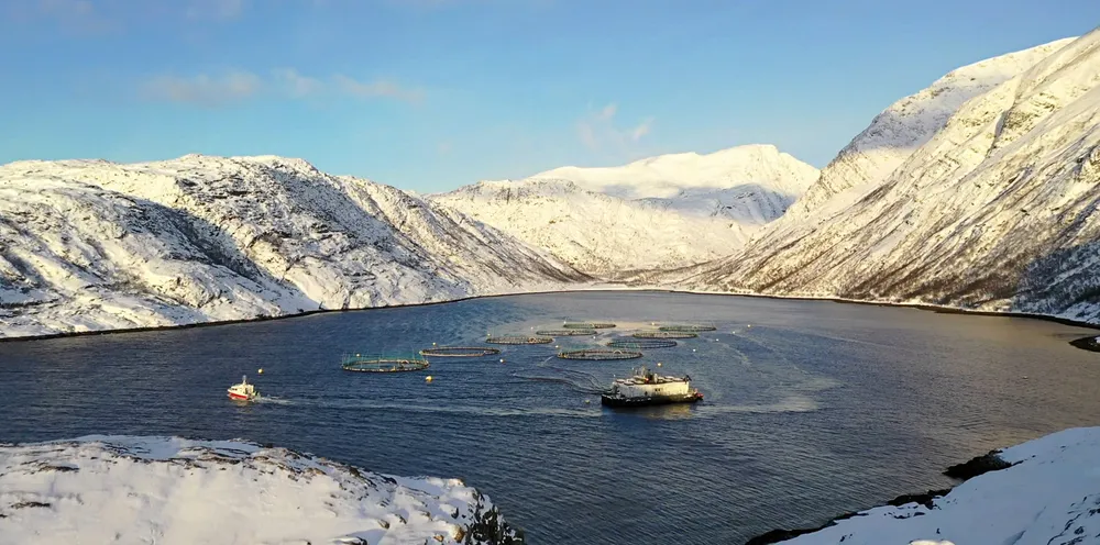 Norway Royal Salmon salmon farming site in Norway.