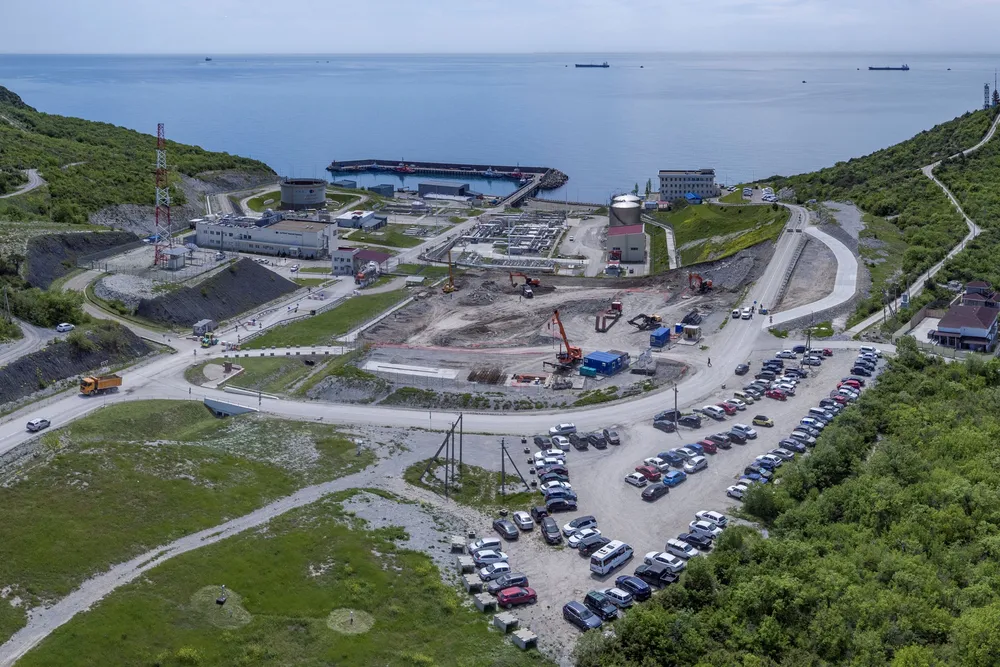 Oil export terminal of Caspian Pipeline Consortium on the Black Sea coast near the Russian port of Novorossiysk.