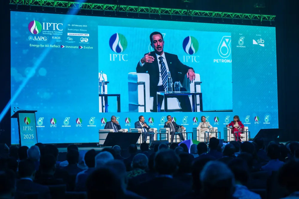 Ali Al Meshari, Aramco's senior vice president of technology oversight & coordination, speaking at IPTC 2025 in Kuala Lumpur, Malaysia.