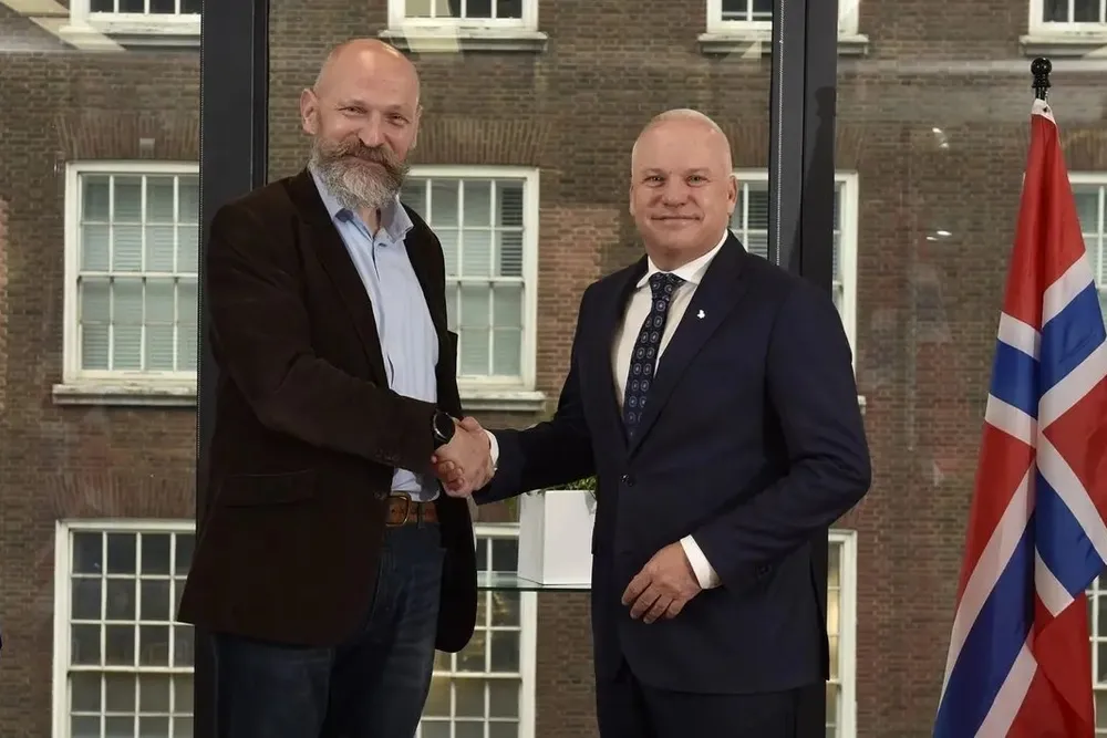 Chris O'Shea (left), chief executive of Centrica, and Equinor’s chief executive Anders Opedal