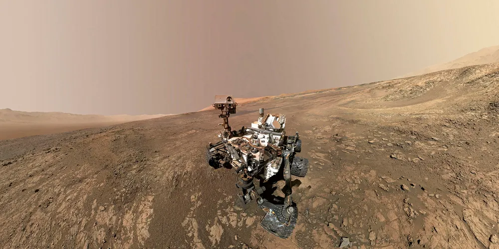 NASA's Curiosity on the Martian surface..