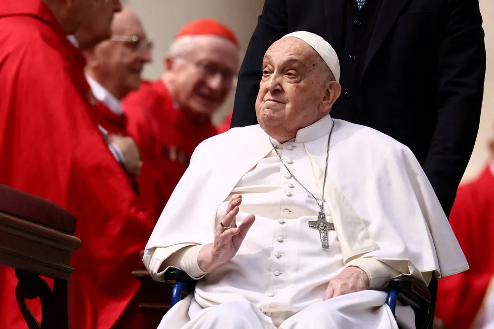 Pave Frans velsignet Roma og verden fra St. Peterskirken palmesøndag.