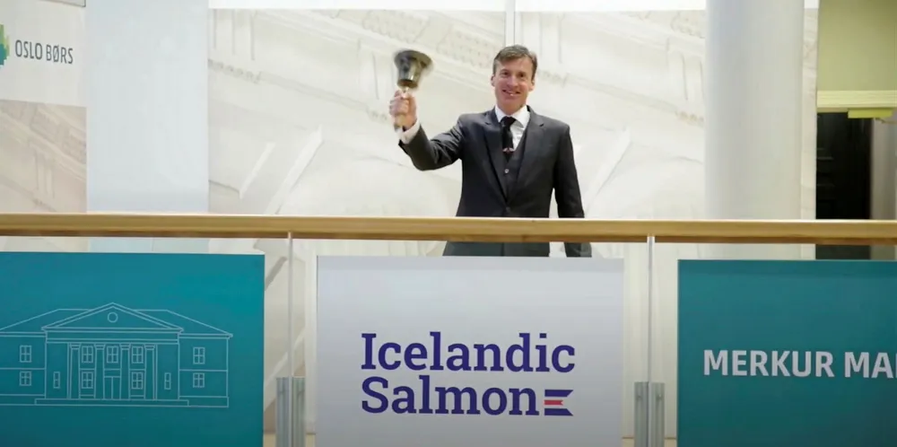 Icelandic Salmon, formerly Arnarlax, was admitted on Oslo Stock Exchange's Merkur Market on Oct. 27