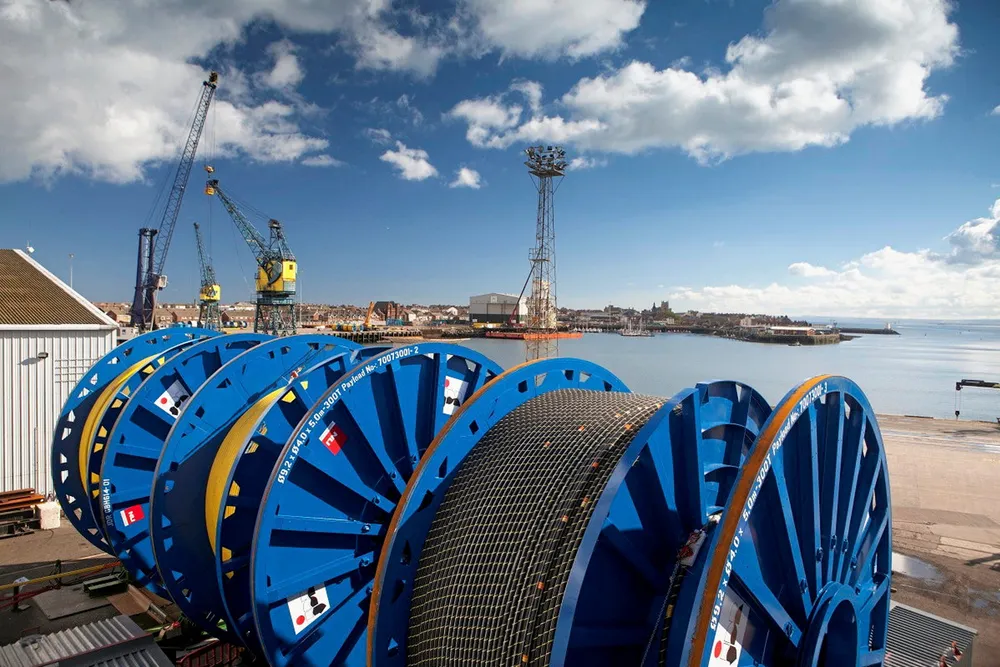 Umbilicals spools: at JDR's Hartlepool base