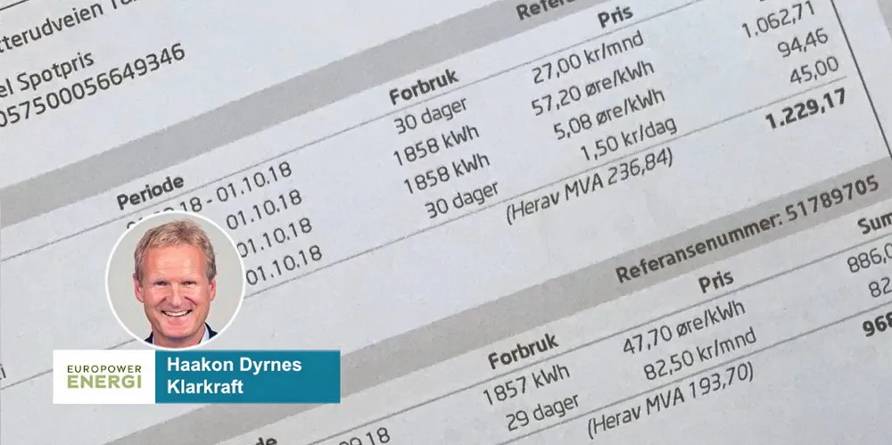 Haakon Dyrnes, administrerende direktør i Klarkraft AS, fortsetter diskusjonen med sjefen i Distriktsenergi, Knut Lockert. De er imidlertid ikke uenig om at det må slås ned på åpenbare brudd på lover og regler.
