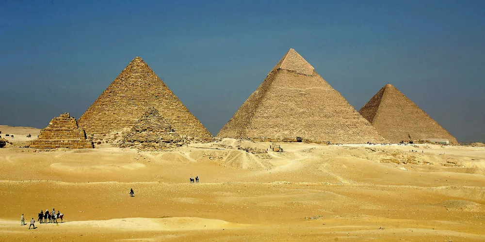 The pyramids at Giza, Egypt