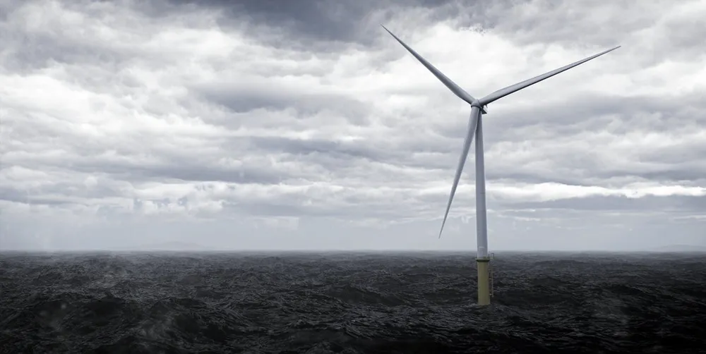 Rendering of Vestas V174 offshore wind turbine in line for construction at Zhong Neng