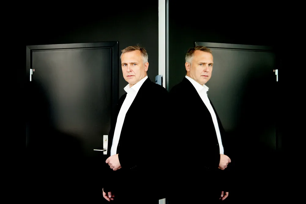 – Nå har vi egentlig ikke noe gjeld, så det problemet er borte, sier konsernsjef Sven Ombudstvedt i Norske Skog.