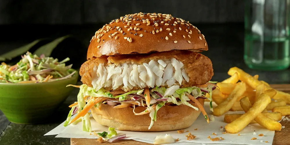 Young's Quarter Pounder Fillet of Fish burger.