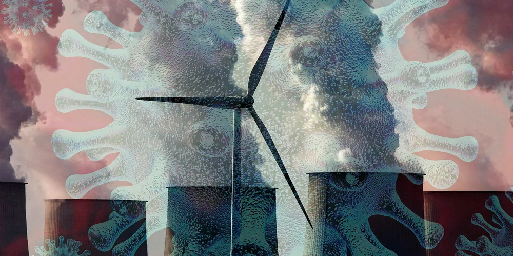 Coronavirus and emissions pics merged