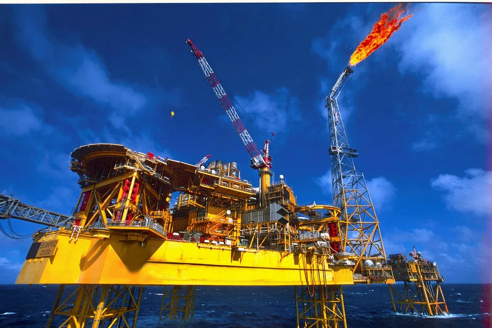 Dwindling receipts: from North Sea oil and gas fields