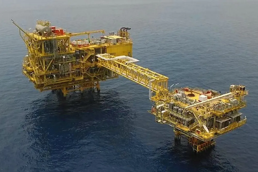 Production platforms: at the Bualuang field, Thailand