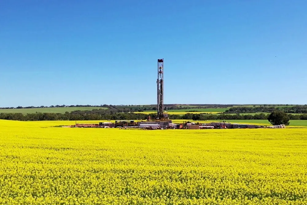 On location: at the Lockyer Deep-1 discovery in the Perth basin, Australia.