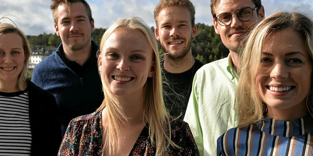 ENTUSIASTISK GJENG: Fra venstre Pia Amalie Sundt, Øystein Dyvik Eide, Mona Igland, Jørgen Sivertsen Åsrud, Fredrik Sandved og Line Marie Ekse.