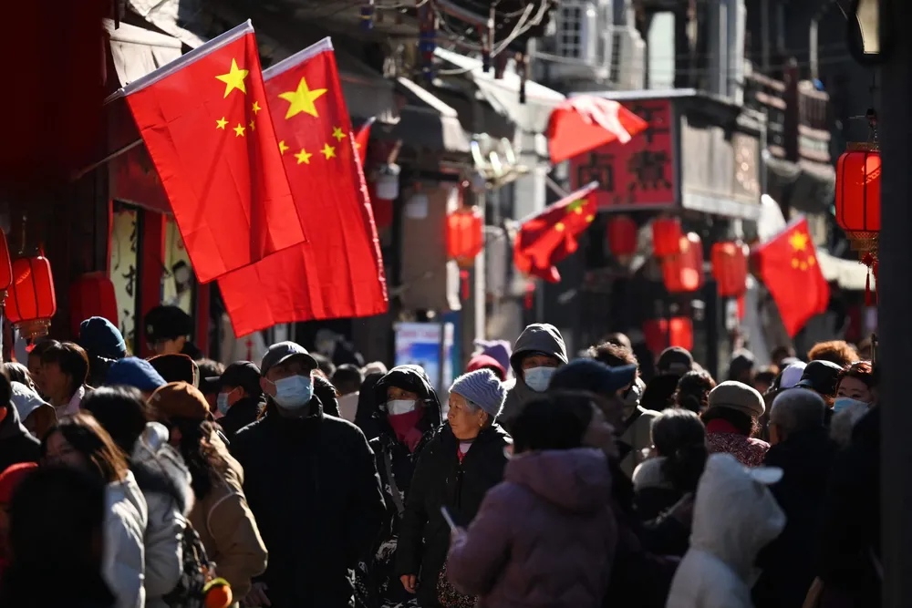 Kina, som har markert tradisjonelt nyttår den siste uken, har foreløpig ikke startet forhandlinger for å få fjernet en ti prosent toll på produkter som importeres til USA. Her fra Beijing denne uken.