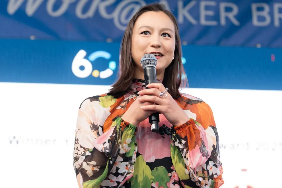 Alisha Fredriksson, accepting the Nor-Shipping Young Entrepreneur award, revealed her company’s next project.
