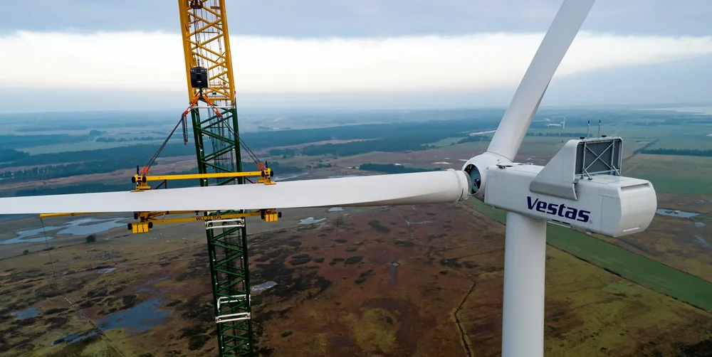 Vestas V150-4.2MW installation at the Østerild test field in Denmark