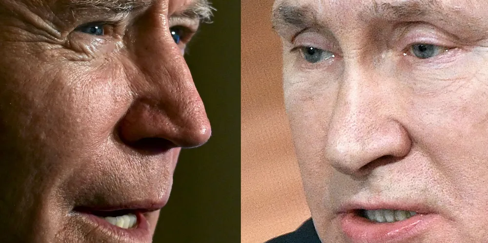 Krigen i Europa fører til at den amerikanske presidenten Joe Biden (t.v.) stenger ute all fisk fra Russland. Dermed må Vladimir Putin finne nye markeder. Trolig går den til Europa, som kan bety økte volum og prisnedtur for torsken.