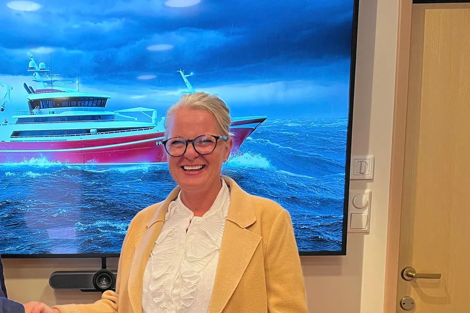 Administrerende direktør ved Myklebust verft, Kristin Hide er godt fornøyd med at de har sikret seg kontrakt med nybygg for en skotsk reder.