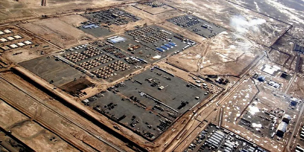 US forward operating bases such as this one in southern Afghanistan could in the future rely on ESS Tech's iron-flow batteries.