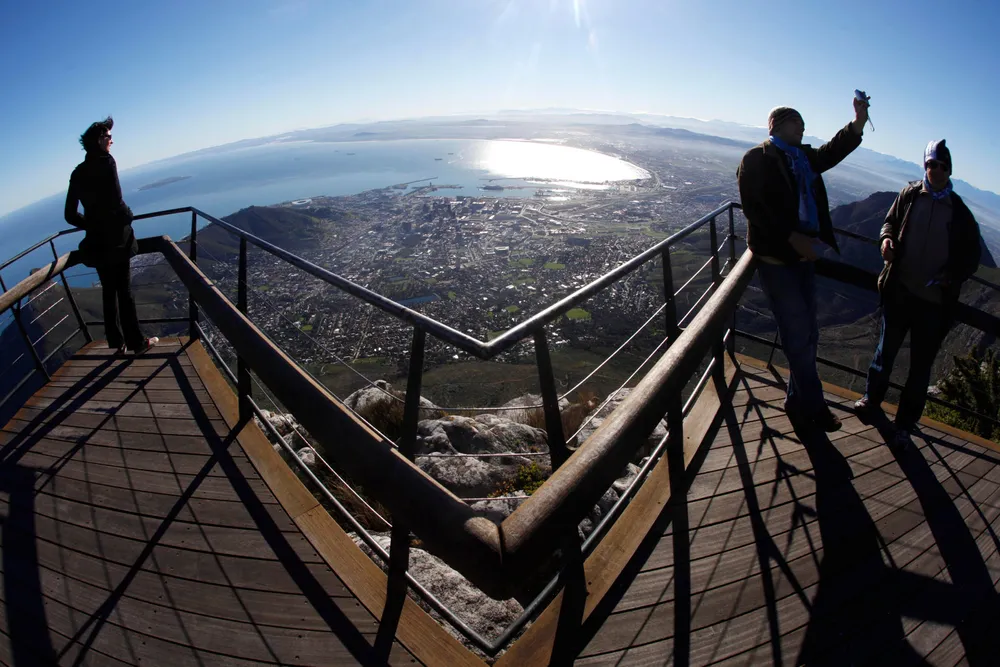 Surveying the scene: planned seismic surveys will be carried out at least 20 kilometres from Cape Town, South Africa, the home of Table Mountain and the Lions' Head peak