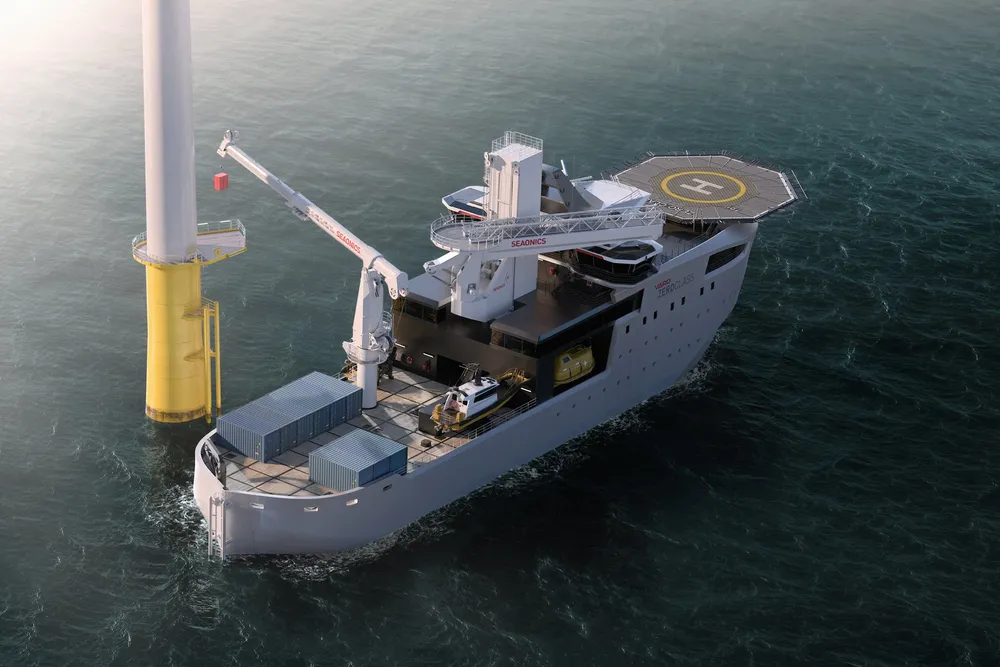 Seaonics har utviklet en ladeløsning for skip som opererer i vindparker.