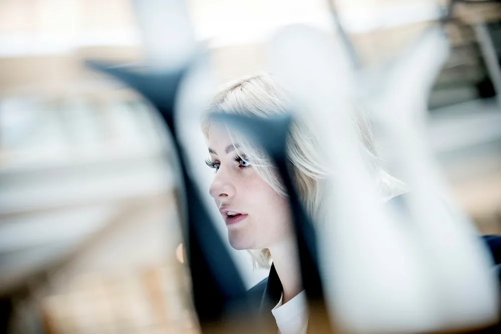 Det ble bråk da det ble kjent at Norges rikeste kvinne, Ferd-arvingen Katharina G. Andresen (23), var ansatt i en seksmåneders deltidsstilling i HR-avdelingen i Innovasjon Norge. Foto: Gorm K. Gaare