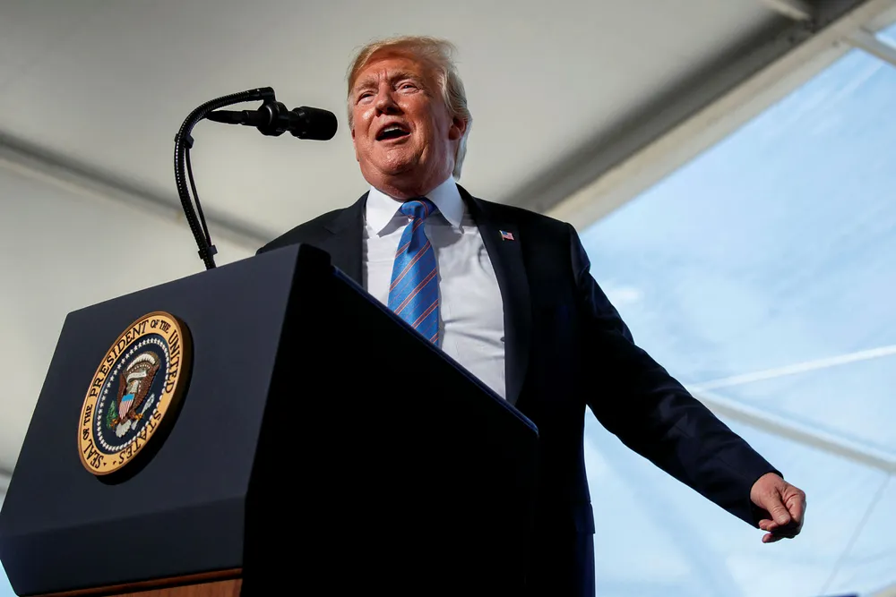 US President Trump: rolling back environmental rules