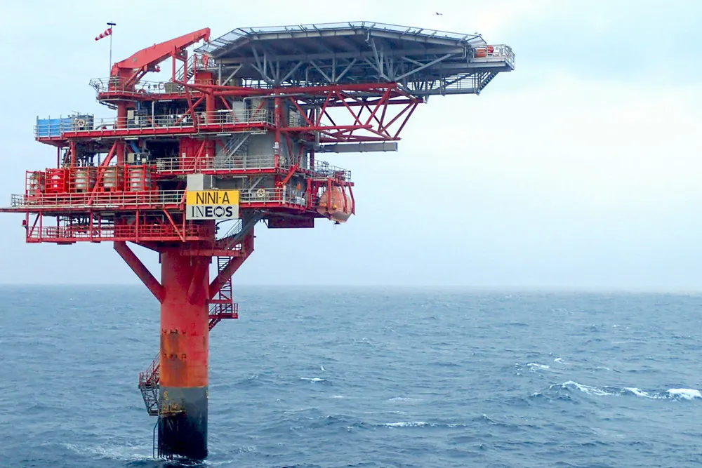 North Sea carbon capture: the Ineos-operated Nini A field off Denmark, location of the Greensand CCS project