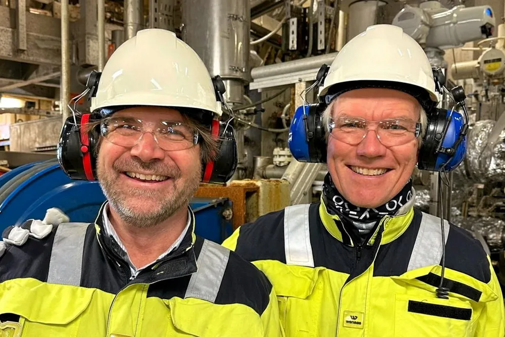 Lime Petroleum chief executive Lars Hubert, and production and development manager Bjorn Berntsen