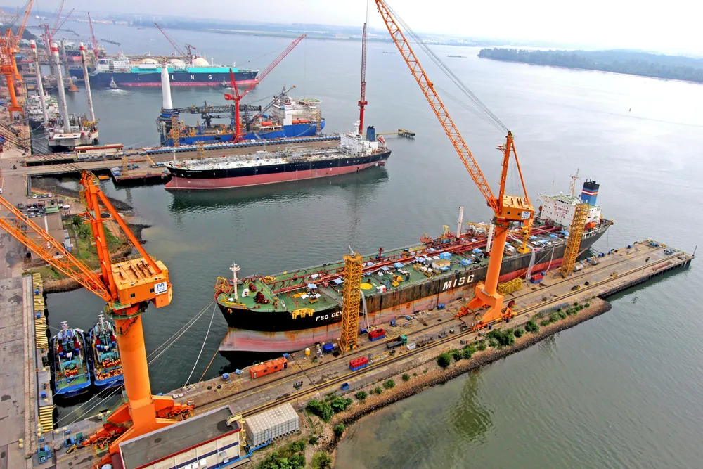 Earlier days: Malaysia Marine & Heavy Industries Pasir Gudang yard in Johor in 2014