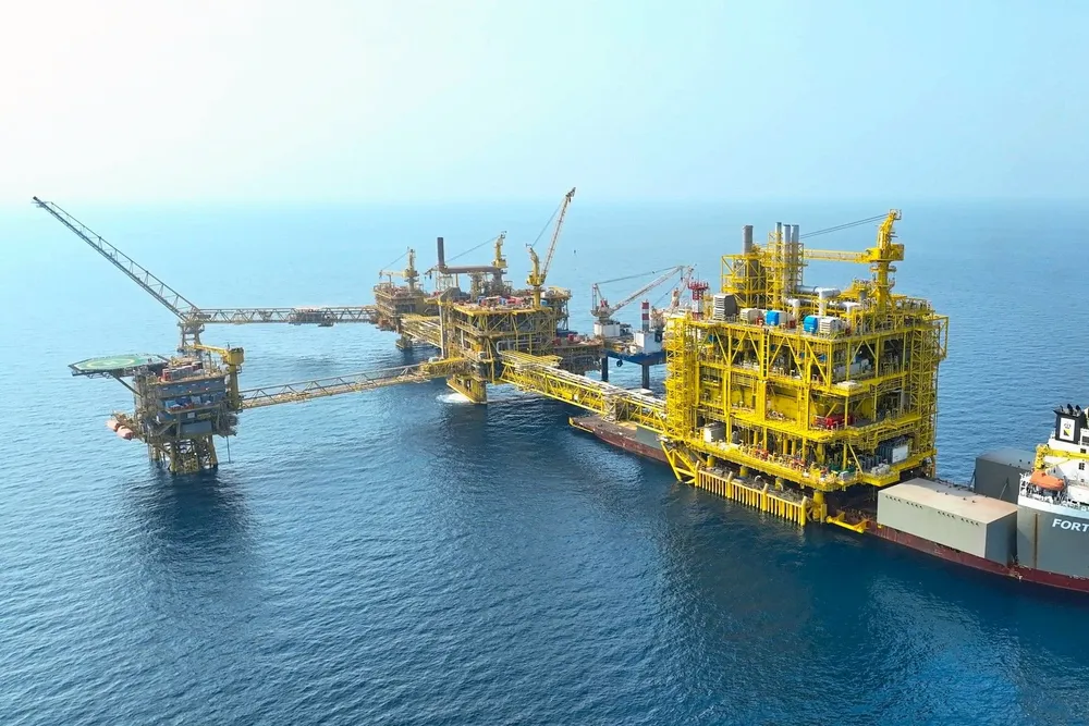 A key central processing platform offshore Qatar.