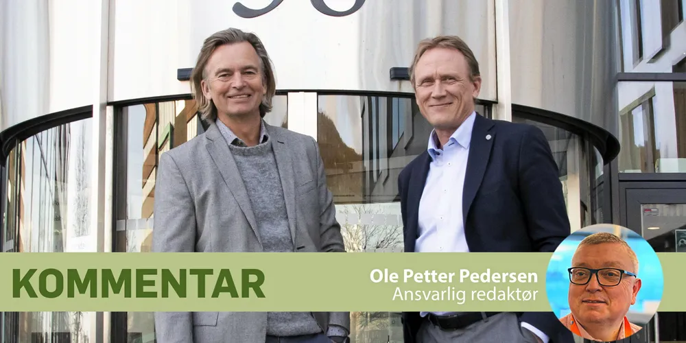 Fjordkraft-sjef Magnar Øyhovden (til venstre) og konsernsjef Rolf Barmen i Fjordkrafts eierselskap Elmera Group er det strømsalgkonsernet som sannsynligvis har flest kunder som nå kan angre og få penger igjen. Men det er slett ikke sikkert at selskapet vil tilbakebetale.