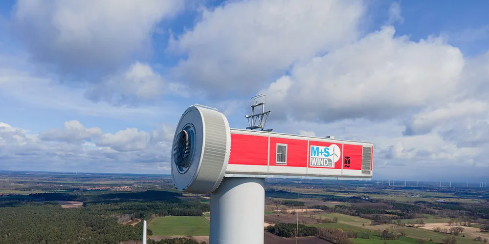 The new turbine with 'E-nacelle', ahead of rotor attachment.