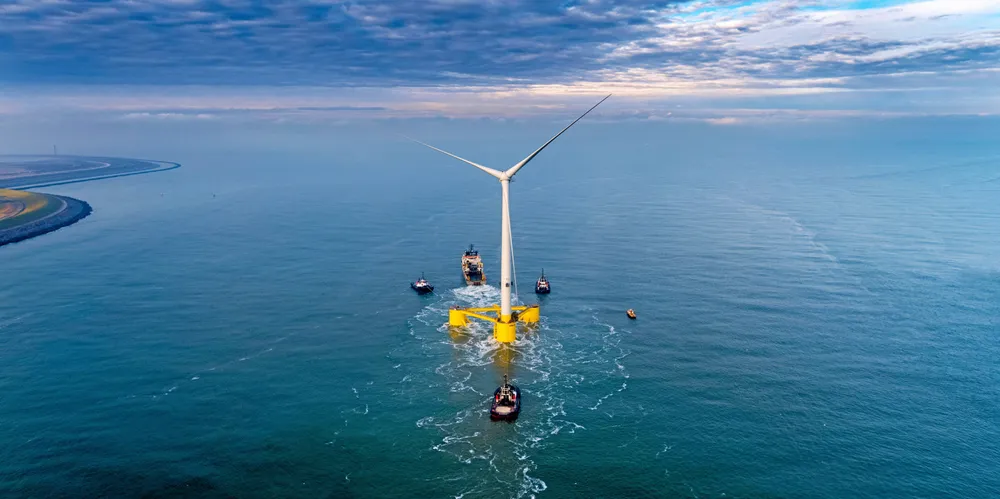 Turbine en route to Kincardine floating wind project off Scotland