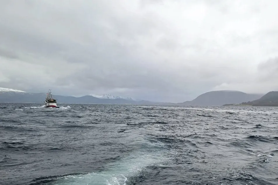 Fiskebåten som plukket opp den skipbrudne mannen.